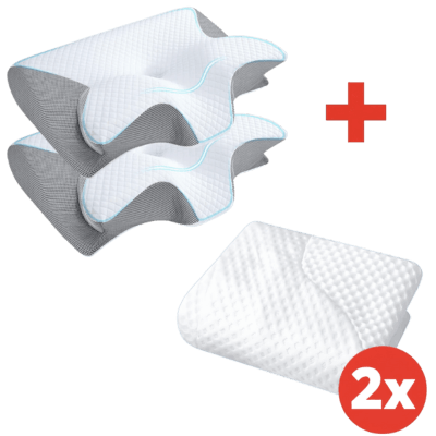 2x Restora Cervical Pillow + 2x Free Pillowcase