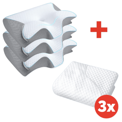 3x Restora Cervical Pillow + 3x Free Pillowcase