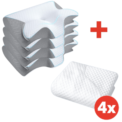 4x Restora Cervical Pillow + 4x Free Pillowcase